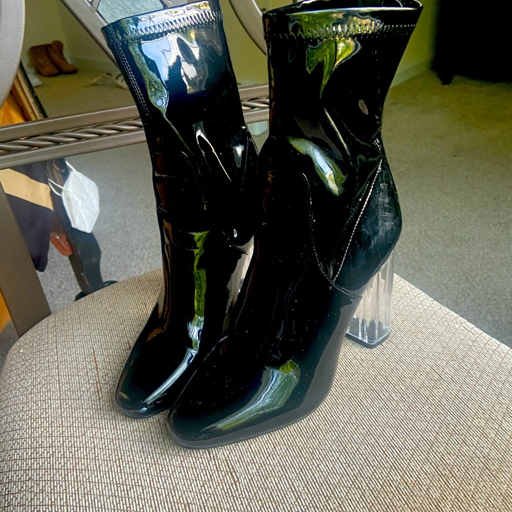 Cute Black Leather Heels